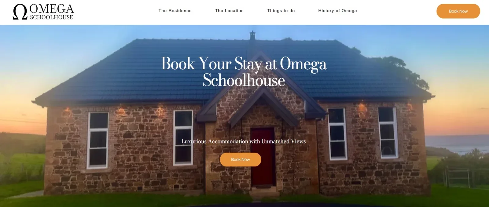 Heritage Retreat Website designed by EMU Digital Agency