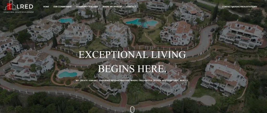 Real Estate Development Website website