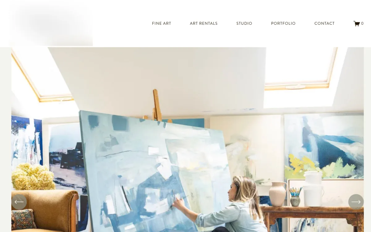 Artist Portfolio & Commissions Website website design