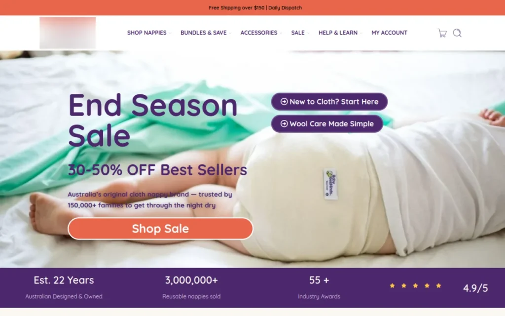 Baby Accessories Store website