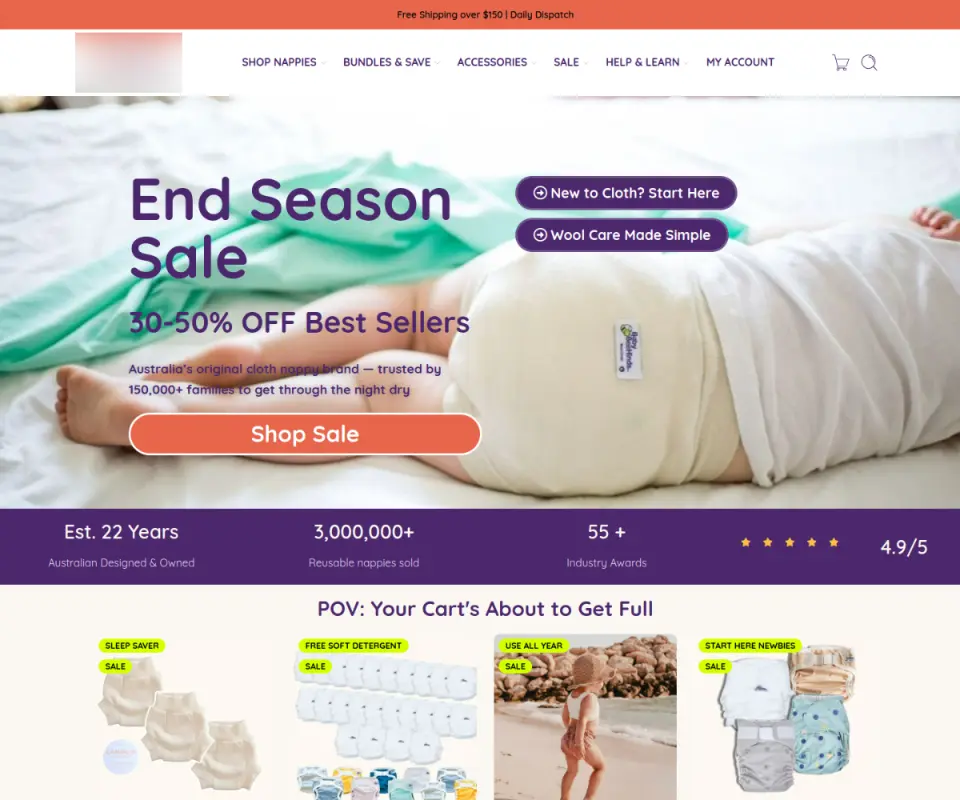Baby Accessories Store website