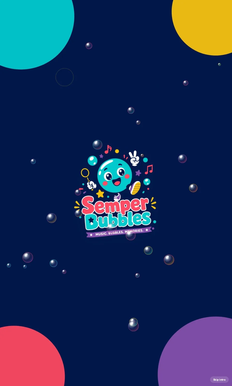 Bubble Party Entertainment Website website