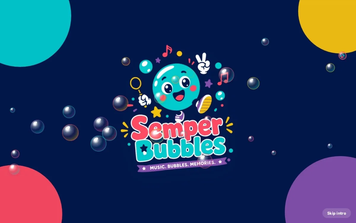 Bubble Party Entertainment Website
