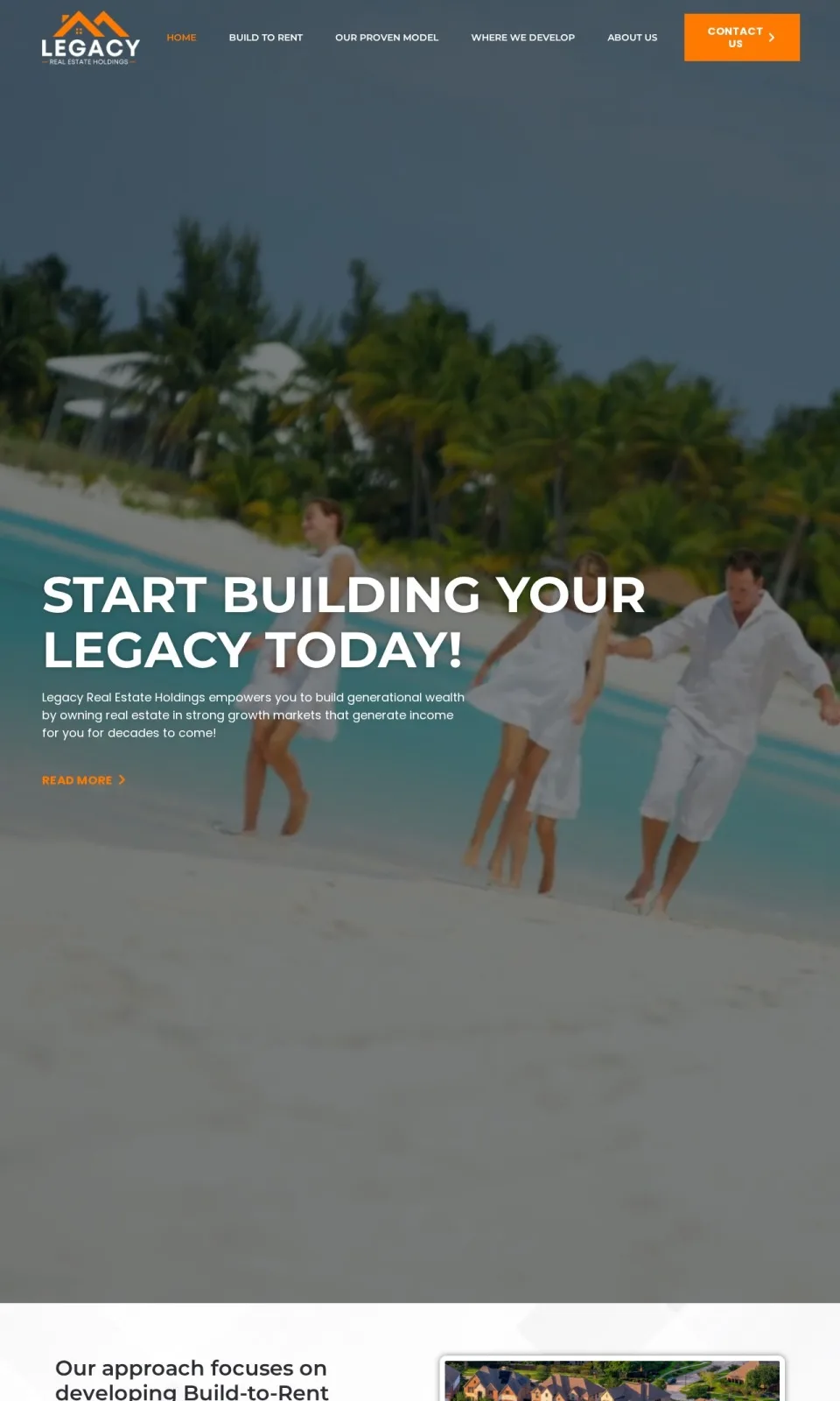 Build-to-Rent Real Estate Website website
