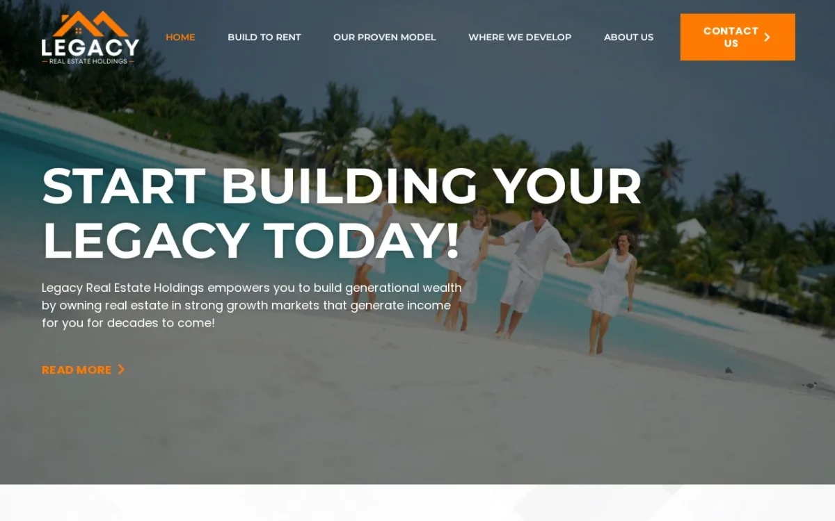 Build-to-Rent Real Estate Website