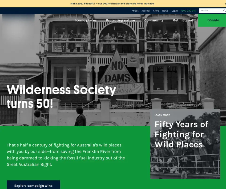 Conservation Nonprofit Website website