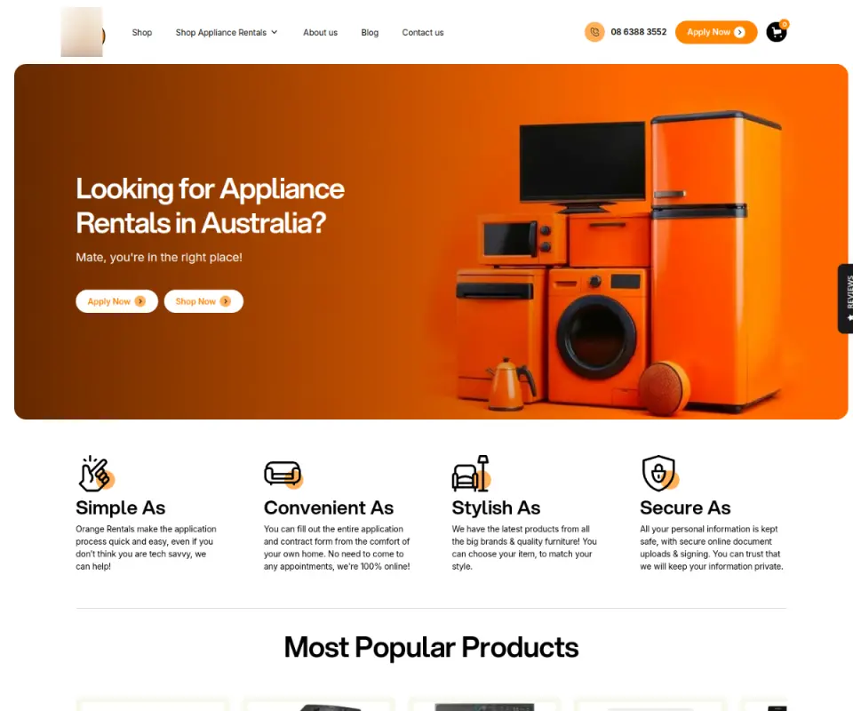 Equipment Hire Website website