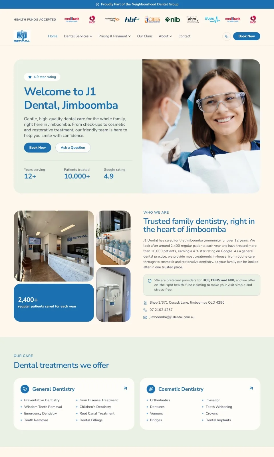 Family Dental Practice Website website