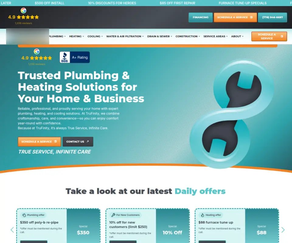 Heating & Cooling Website website