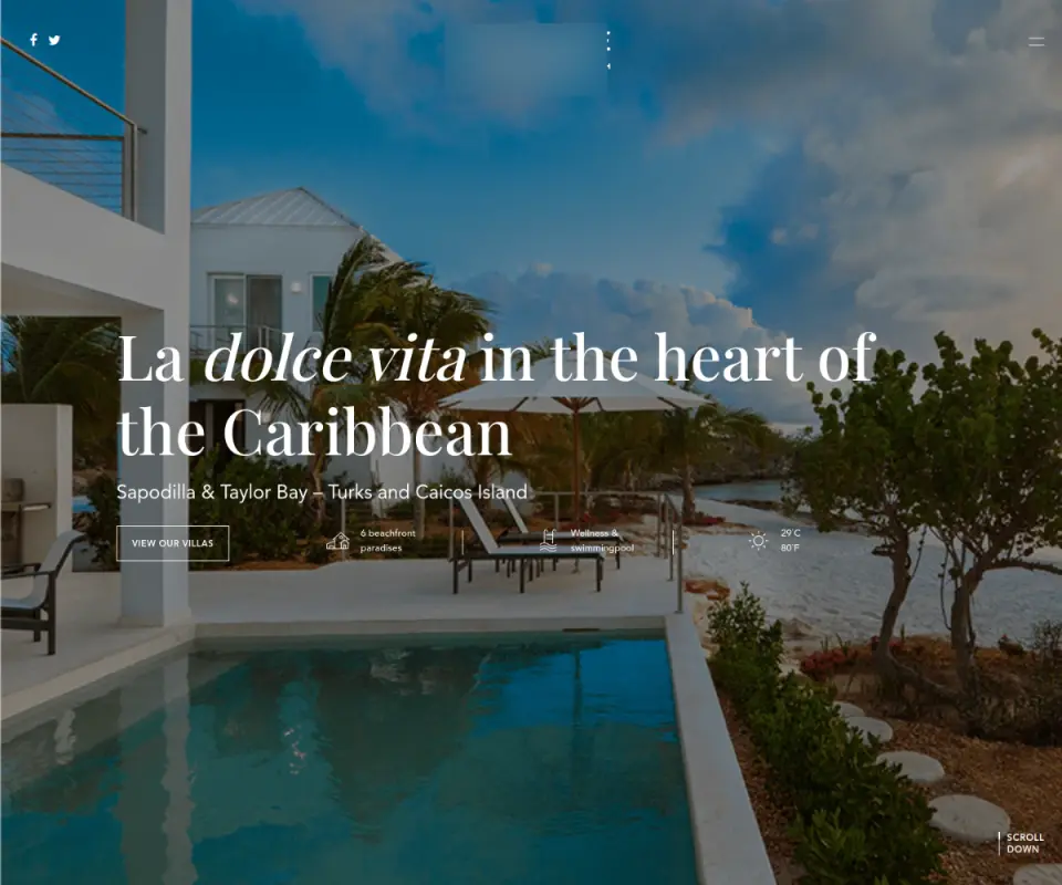 Luxury Villa Resort Website website