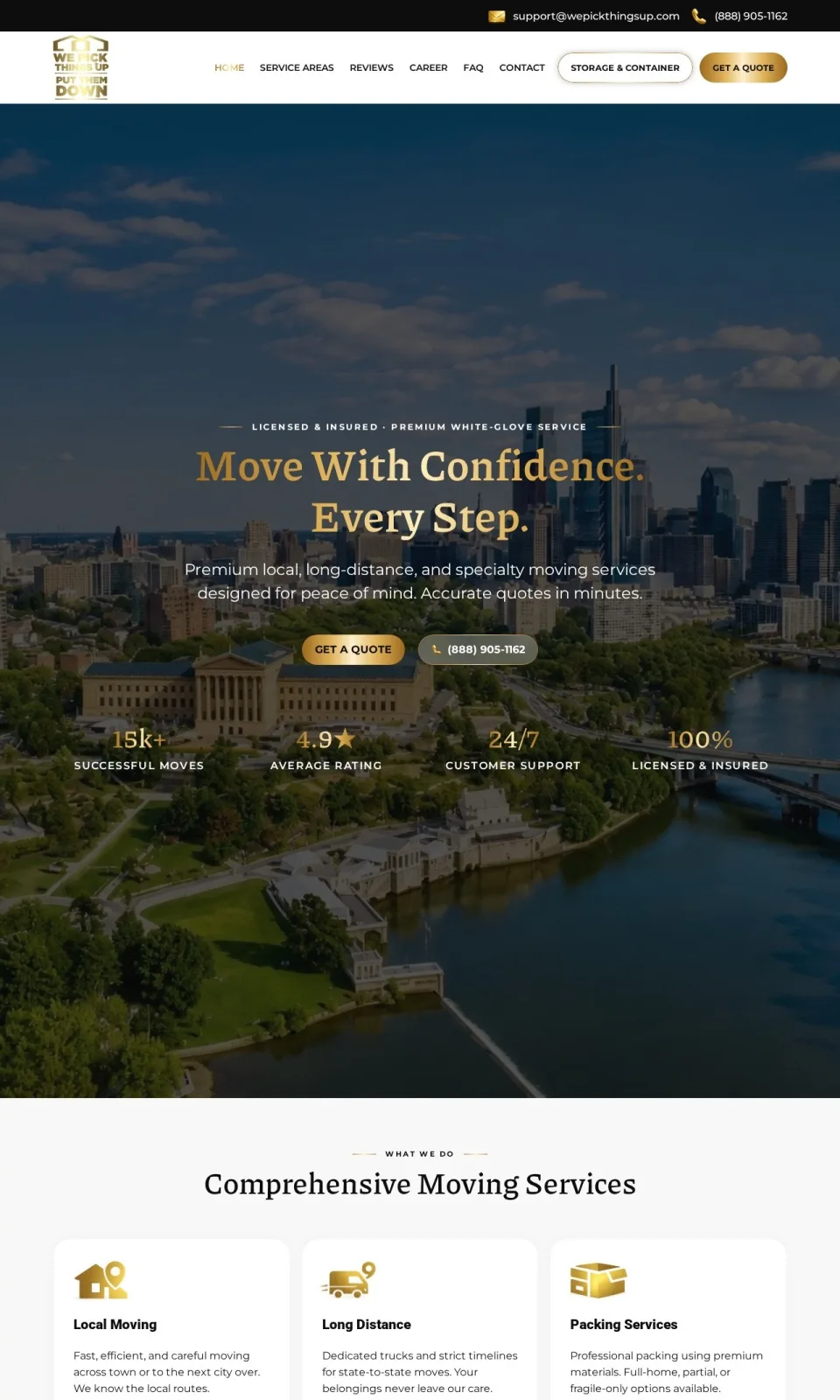 Moving & Pickup Service Website website