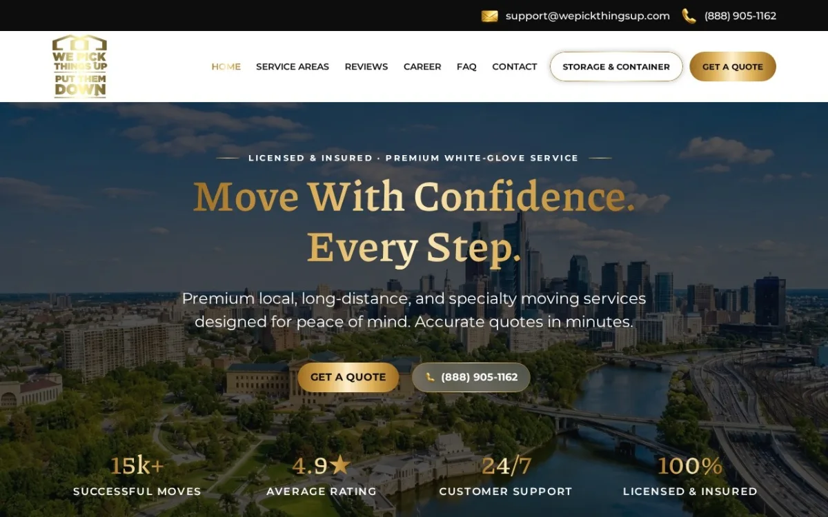 Moving & Pickup Service Website