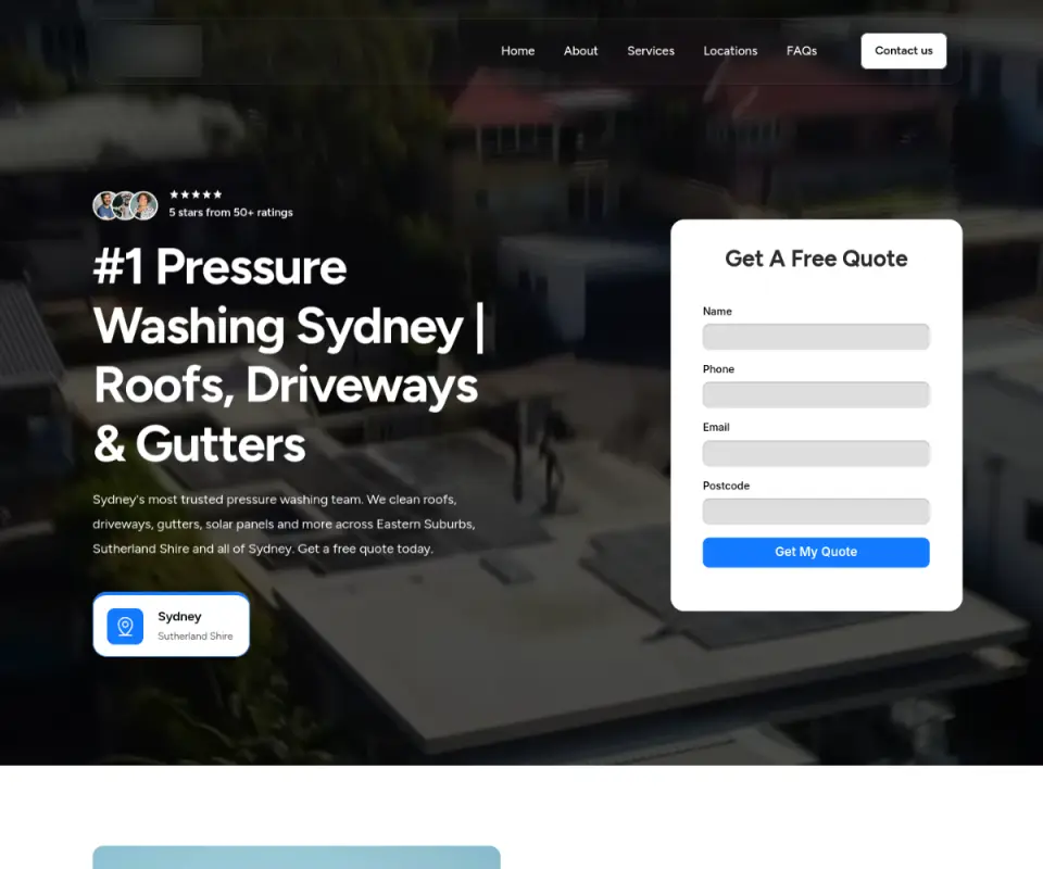 Pressure Washing Website website