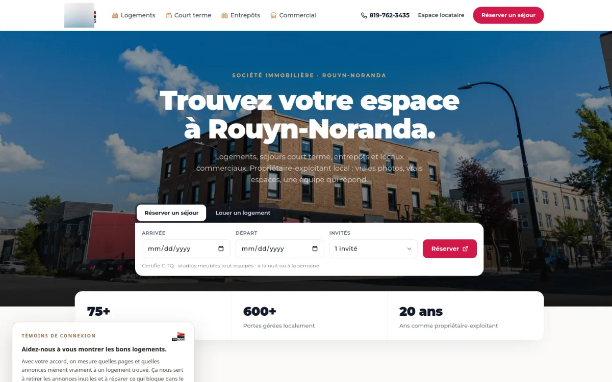 Short-Term Rental Platform website design