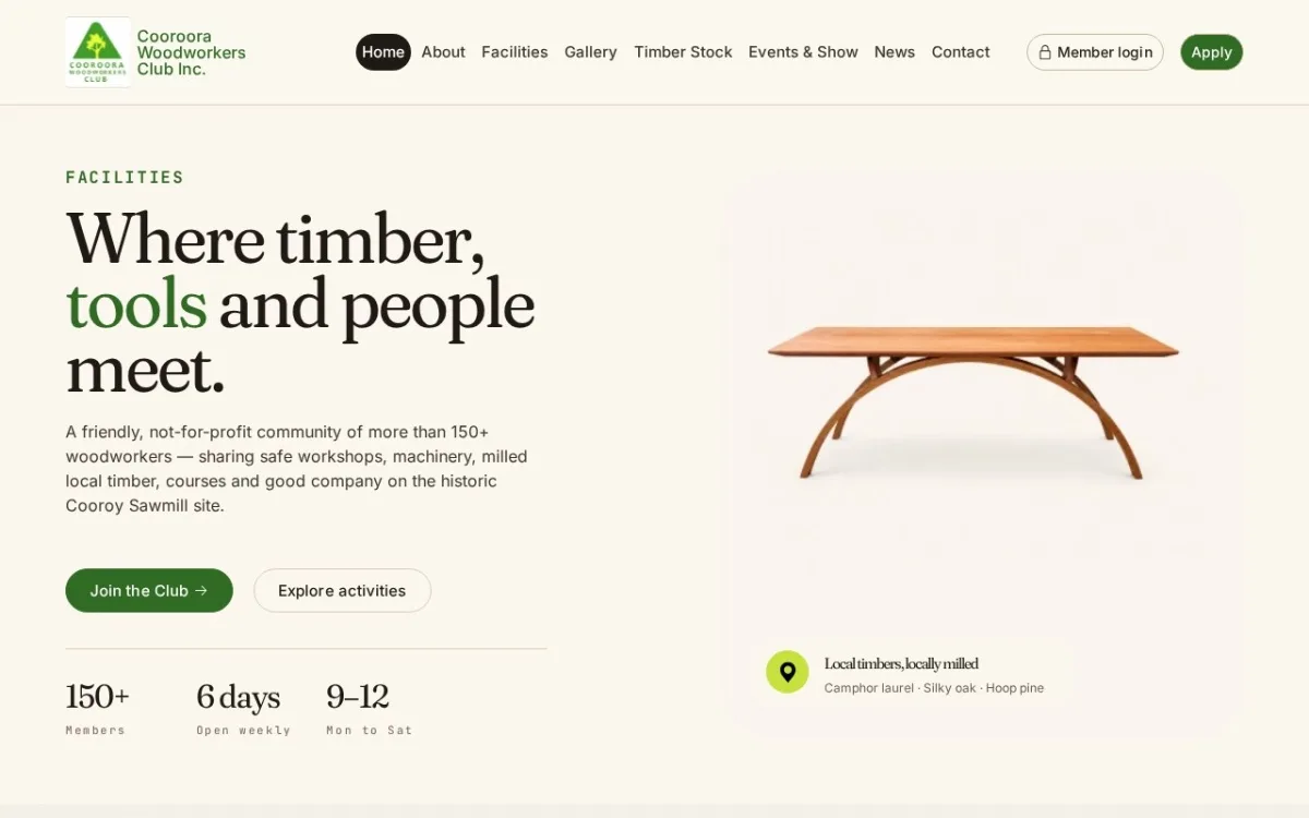 Woodworking Club Website