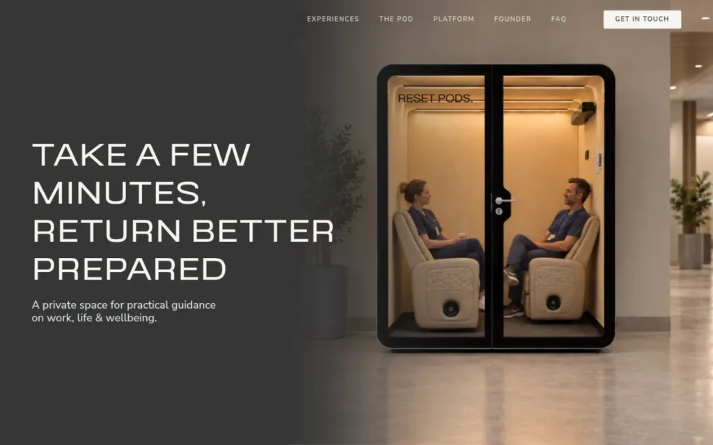 Workplace Wellness Pod Website website